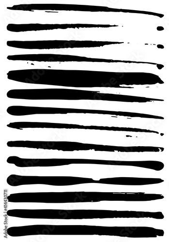 Set of vector brush strokes. Dirty ink texture splatters. Grunge rectangle text boxes	
