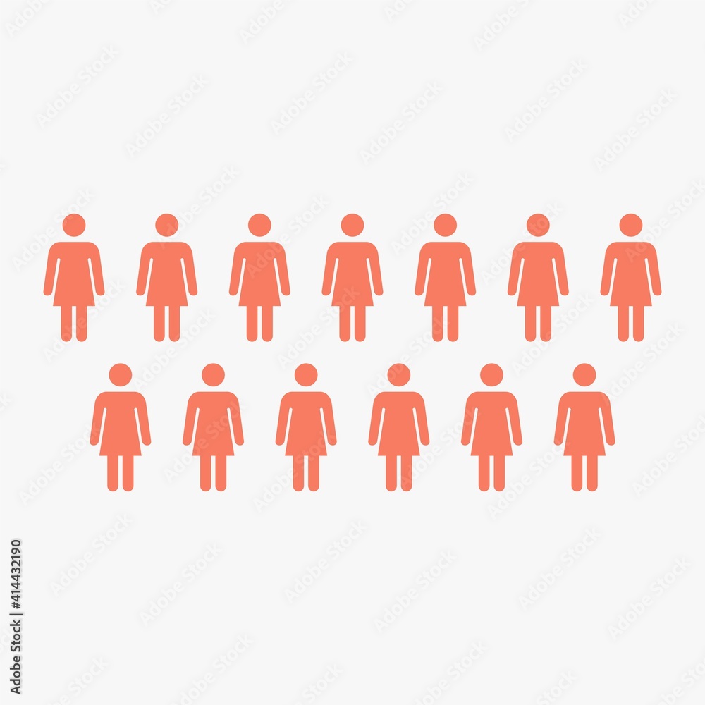 group of people illustration vector,woman icon. group of people illustration vector,woman icon.