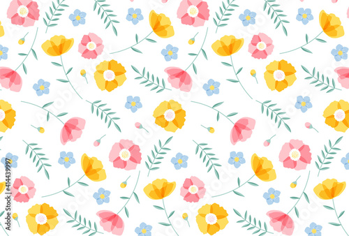 seamless pattern with flowers for banners, cards, flyers, social media wallpapers, etc.