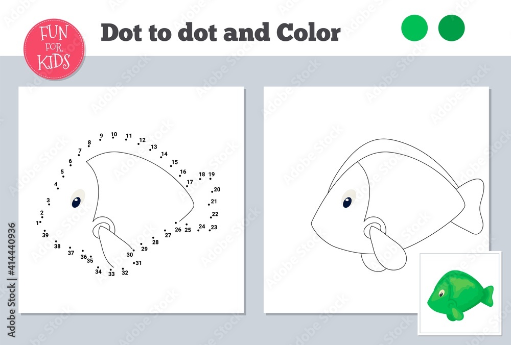 Dot to dot game for kids home schooling. Coloring page for children education.