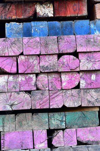 Vibrant Multicolored Wood Mosaic 19