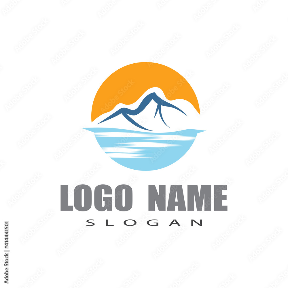 Fototapeta premium Mountain icon Logo Template Vector illustration design