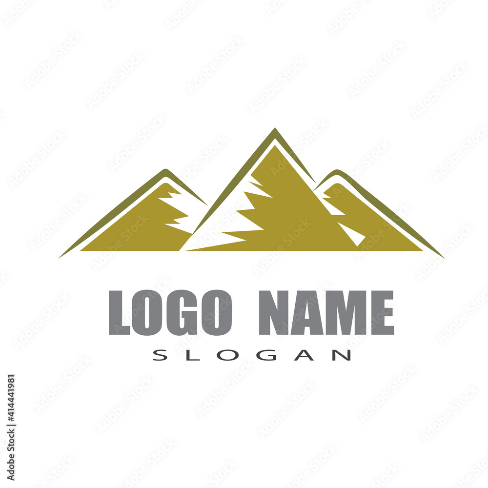 Obraz premium Mountain icon Logo Template Vector illustration design