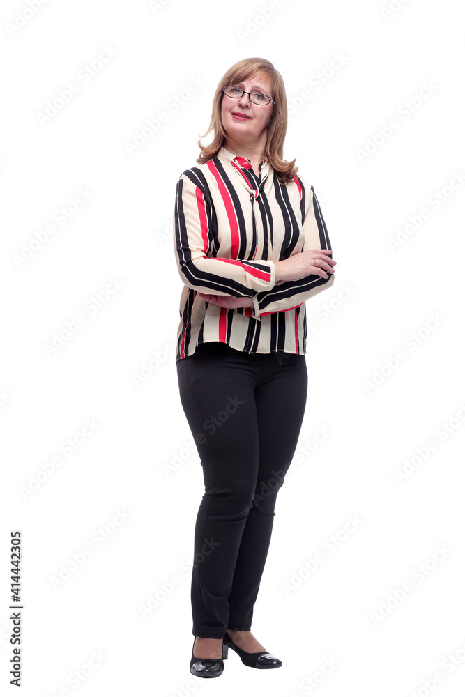 in full growth. smiling woman in casual clothes in full growth. smiling woman in casual clothes