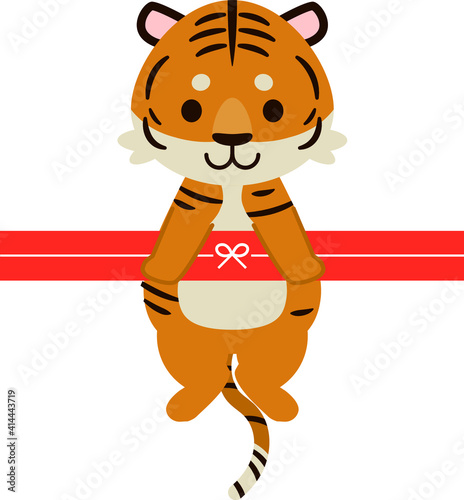 寅年年賀状 : Tiger year illustration card