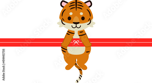 寅年年賀状 : Tiger year illustration card