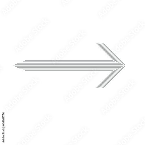 sideways Set . Linear signs collection. Arrow Design .elements for your design.Striped direction. vector illustration