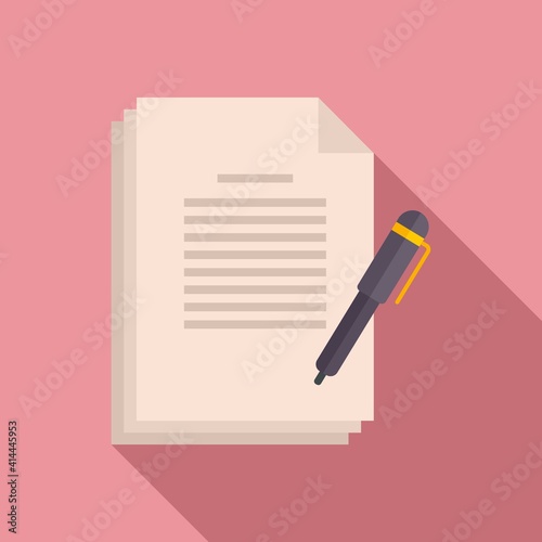 Prosecutor documents icon. Flat illustration of prosecutor documents vector icon for web design