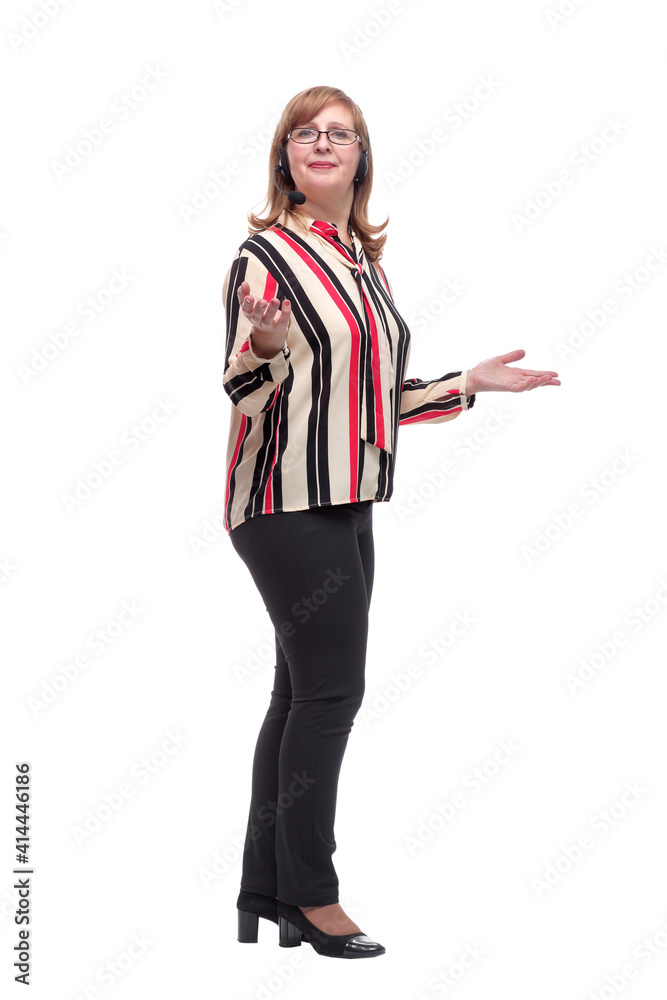 side view. nice adult woman looking at the camera side view. nice adult woman looking at the camera