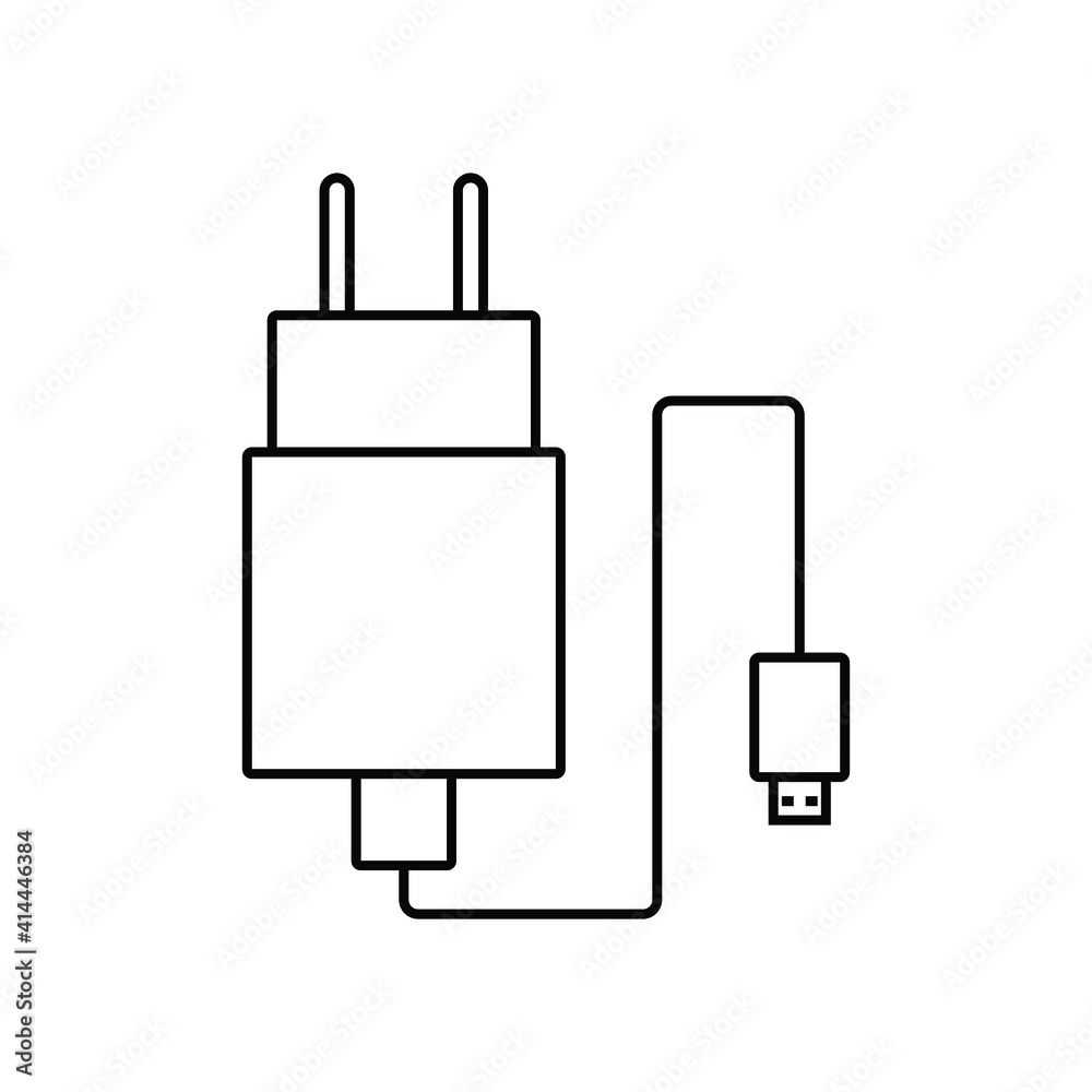 charger icon vector, mobile phone charging charger icon vector, mobile phone charging