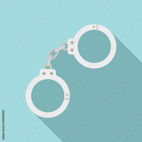 Prosecutor handcuffs icon. Flat illustration of prosecutor handcuffs vector icon for web design