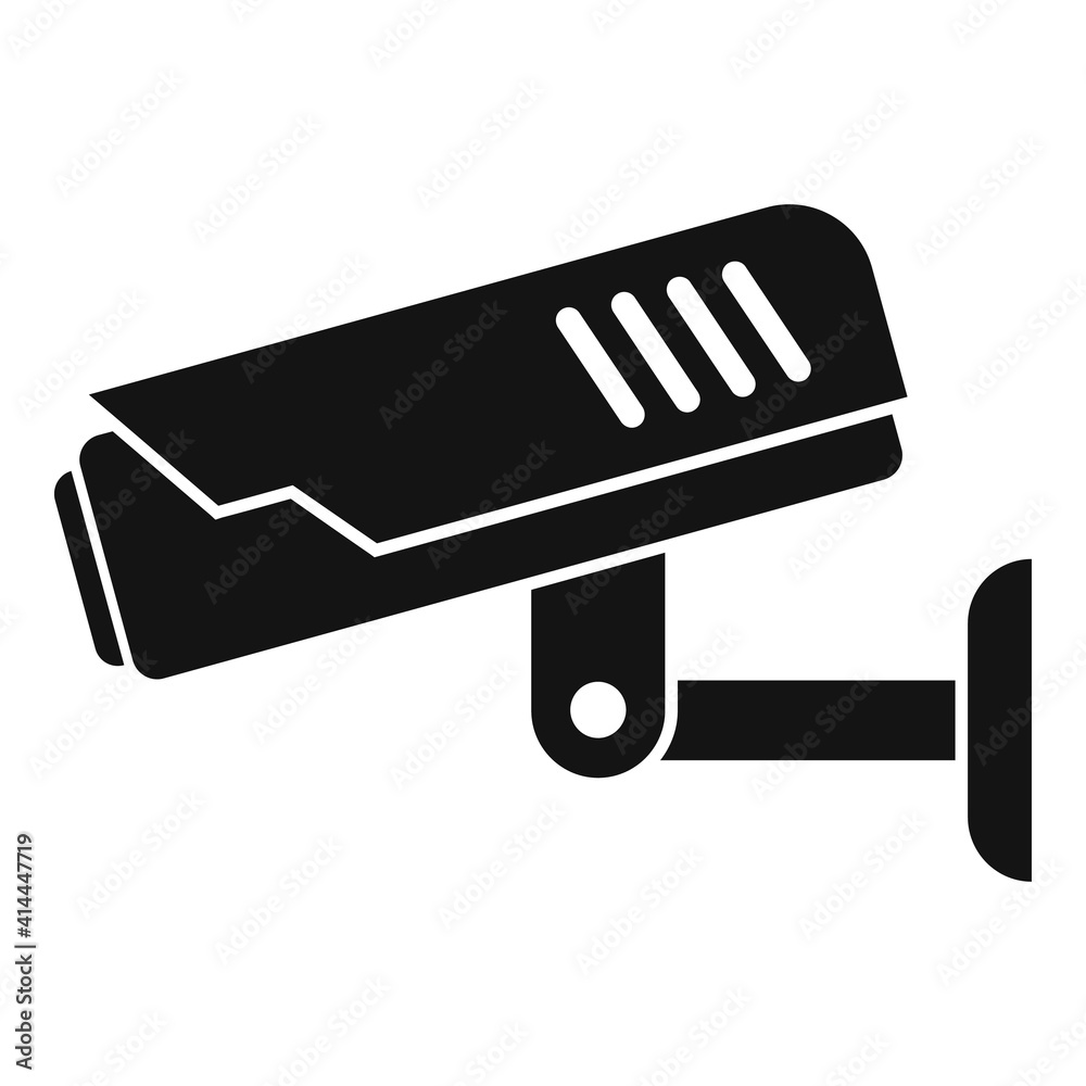 Security camera icon. Simple illustration of security camera vector icon for web design isolated on white background Security camera icon. Simple illustration of security camera vector icon for web design isolated on white background