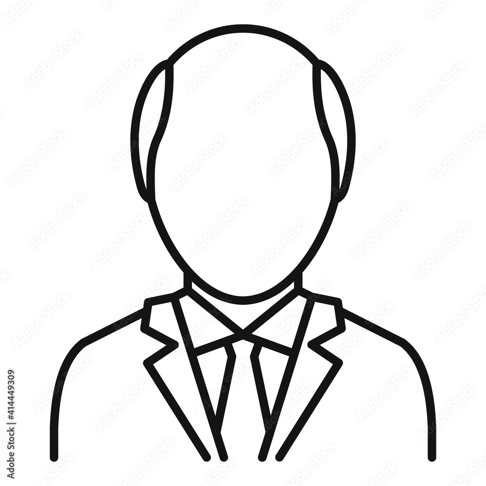 Prosecutor man icon. Outline prosecutor man vector icon for web design isolated on white background Prosecutor man icon. Outline prosecutor man vector icon for web design isolated on white background