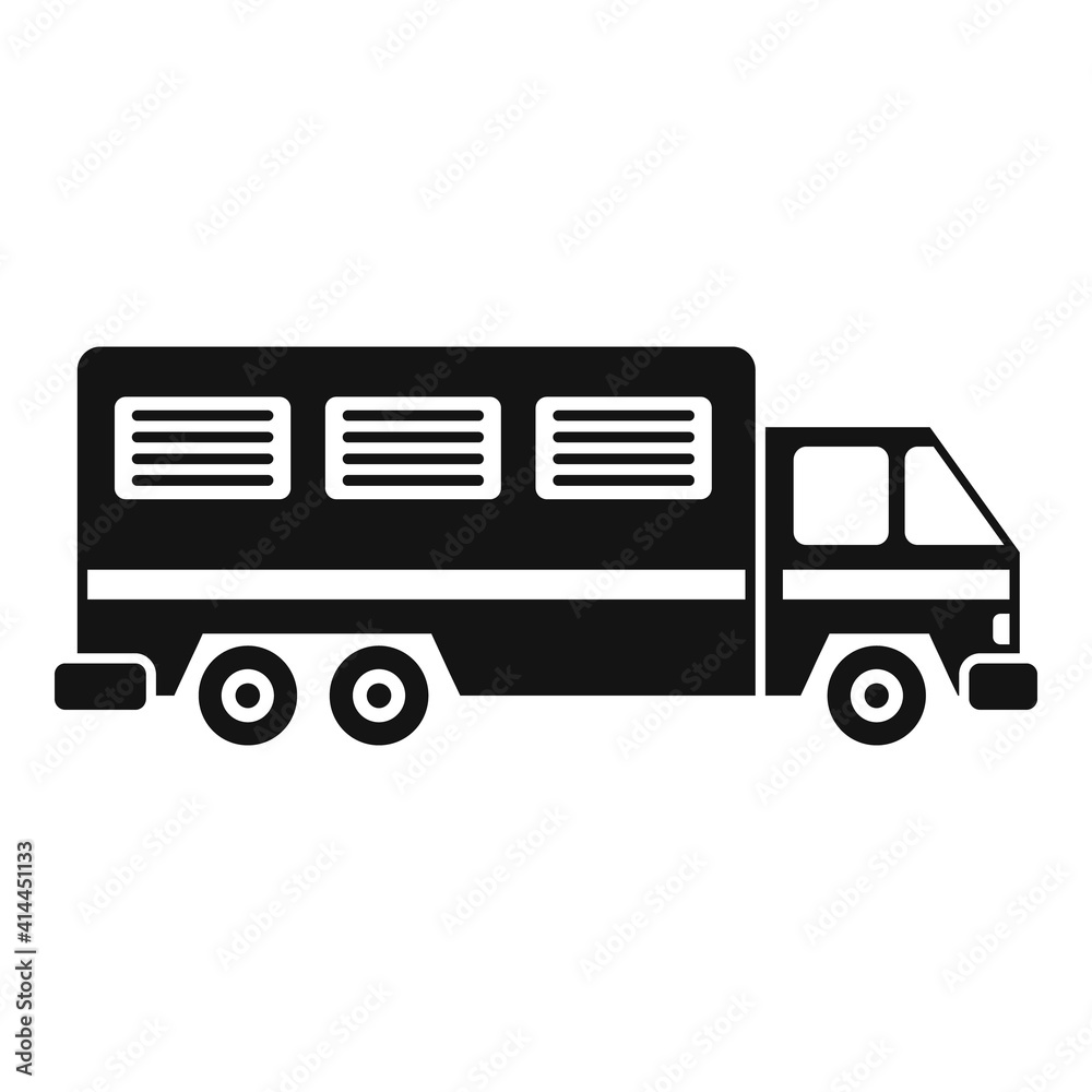 Prison truck icon. Simple illustration of prison truck vector icon for web design isolated on white background Prison truck icon. Simple illustration of prison truck vector icon for web design isolated on white background