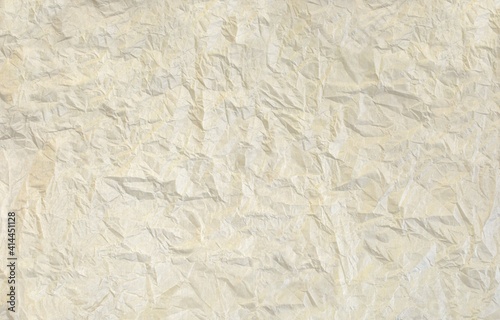 White crumpled  textured  paper  background. © Irina