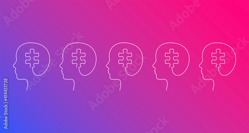 testa, puzzle, idea, colori, creatività, idee