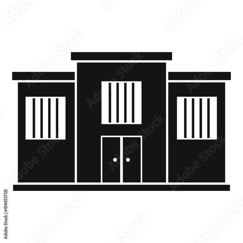 Prison city building icon. Simple illustration of prison city building vector icon for web design isolated on white background