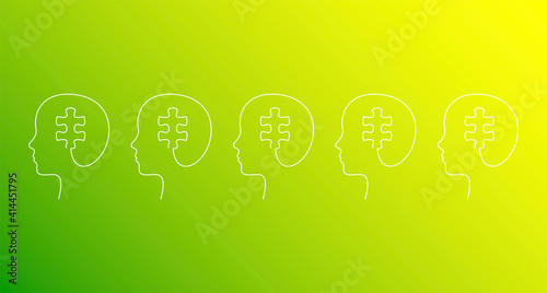 testa, puzzle, idea, colori, creatività, idee