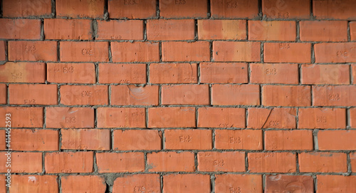Background of red brown brick wall texture
