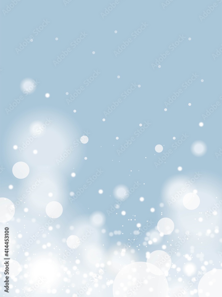 Blue snow winter bokeh background, cloudy Blue snow winter bokeh background, cloudy