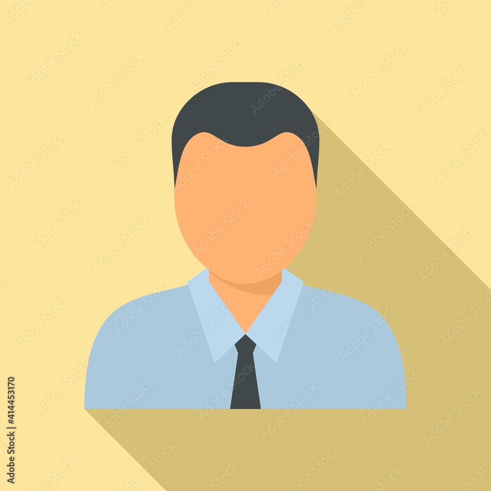 Notary man icon. Flat illustration of notary man vector icon for web design