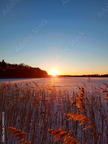 sunrise over the lake