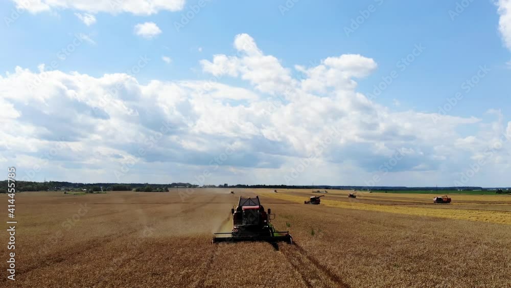 Harvester working in the field 12	