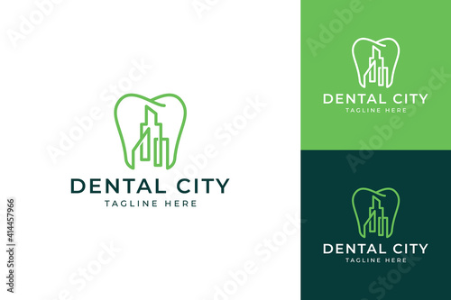 dental city line logo design