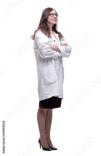 friendly doctor looking at the camera . isolated on a white © ASDF