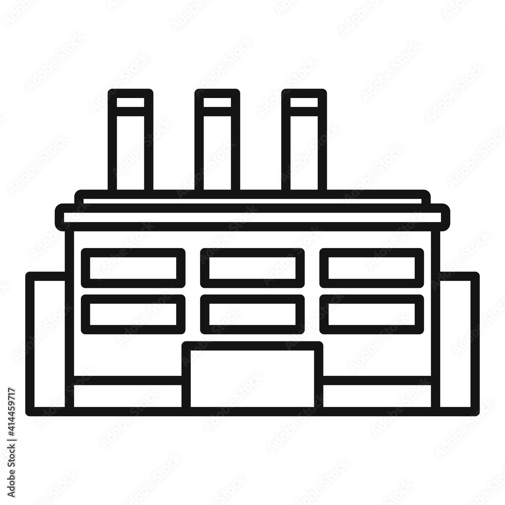 Recycle factory icon. Outline recycle factory vector icon for web design isolated on white background Recycle factory icon. Outline recycle factory vector icon for web design isolated on white background