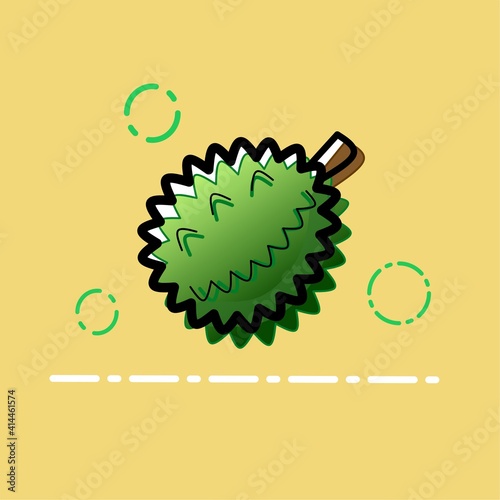 Vector illustration of strawberry with color out of the line and surrounded by bubbles in incomplete icon style. Colored fruit icon. Fruit mascot design.