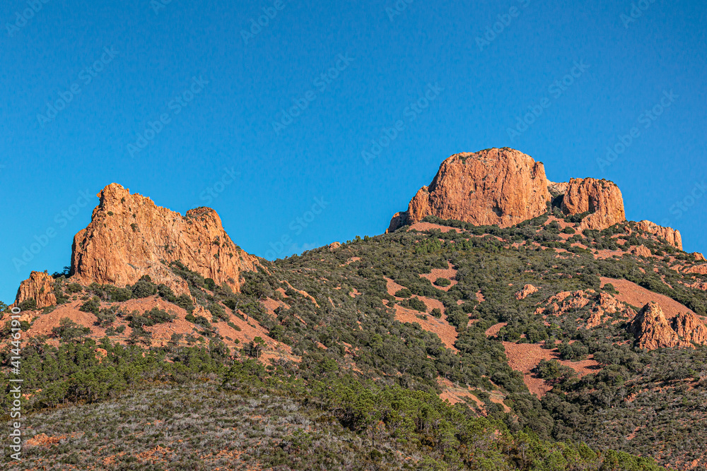 peaks of a mountain range on a sunny day peaks of a mountain range on a sunny day