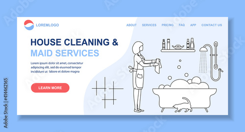 Vector Cleaning service Household Housekeeping