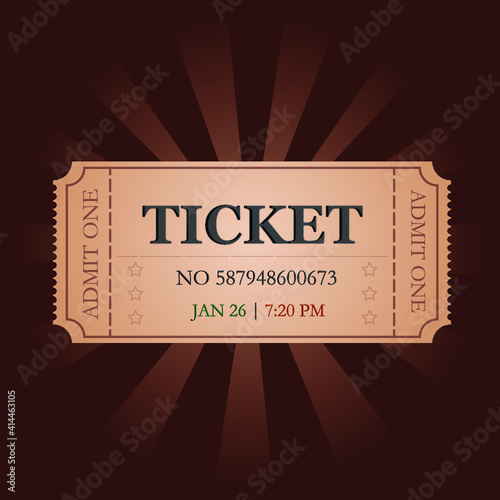 theatre, circus, cinema tickets vector illustration