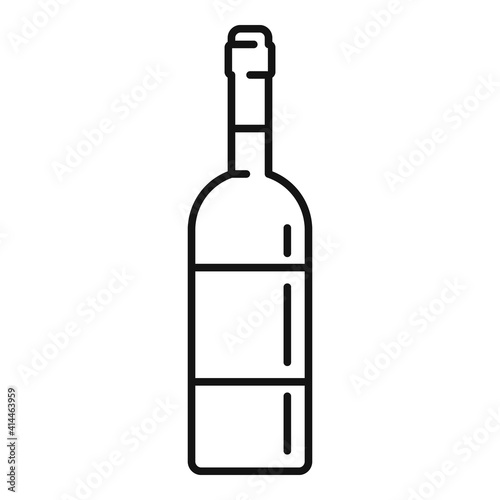 Italian wine bottle icon. Outline italian wine bottle vector icon for web design isolated on white background