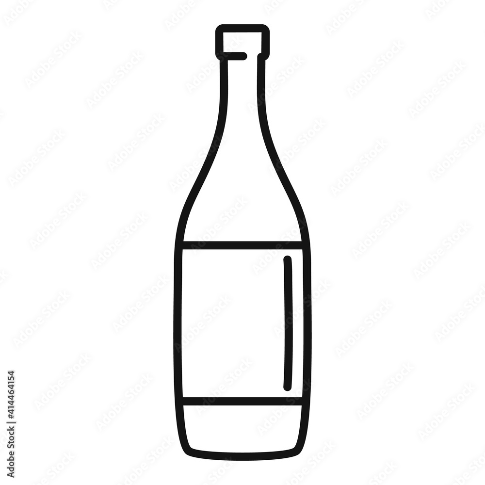 Empty wine bottle icon. Outline empty wine bottle vector icon for web design isolated on white background Empty wine bottle icon. Outline empty wine bottle vector icon for web design isolated on white background