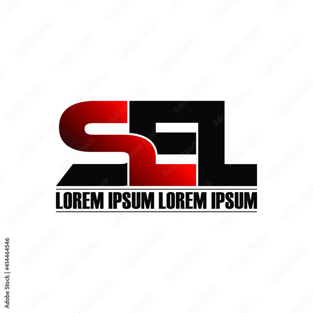 SEL letter monogram logo design vector SEL letter monogram logo design vector