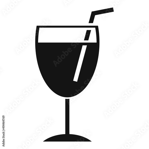 Mulled wine glass icon. Simple illustration of mulled wine glass vector icon for web design isolated on white background