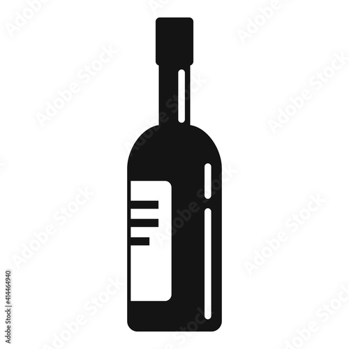 Wine bottle icon. Simple illustration of wine bottle vector icon for web design isolated on white background