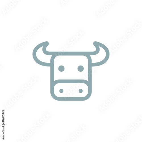 Bull logo design with geometry
