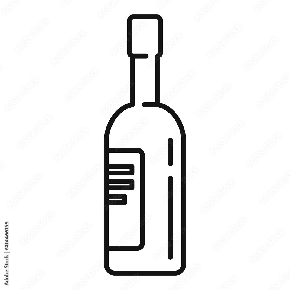 Wine bottle icon. Outline wine bottle vector icon for web design isolated on white background Wine bottle icon. Outline wine bottle vector icon for web design isolated on white background