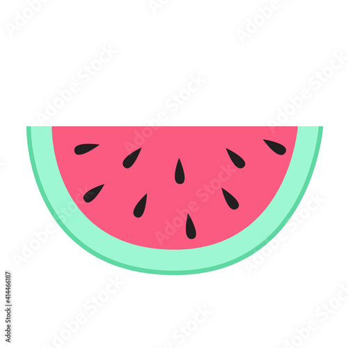 Watermelon cartoon vector symbol illustration.