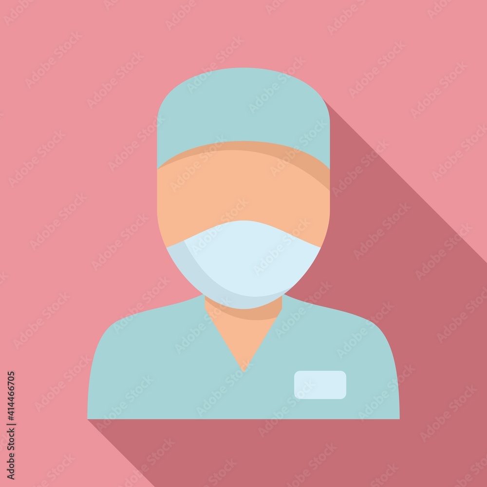 Hair removal doctor icon. Flat illustration of hair removal doctor vector icon for web design