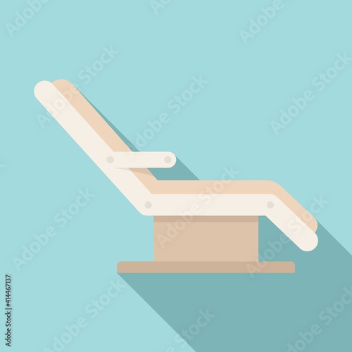 Hair removal spa chair icon. Flat illustration of hair removal spa chair vector icon for web design