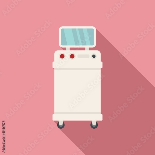 Laser hair removal equipment icon. Flat illustration of laser hair removal equipment vector icon for web design