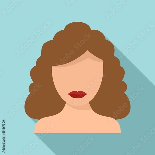 Face laser hair removal icon. Flat illustration of face laser hair removal vector icon for web design