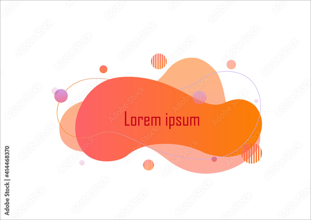 flat fluid geometric abstract vector in orange theme, element for design concept flat fluid geometric abstract vector in orange theme, element for design concept