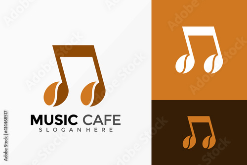 Abstract Caffe Shop music Logo Design. Creative Idea logos designs Vector illustration template