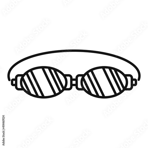 Laser hair removal glasses icon. Outline laser hair removal glasses vector icon for web design isolated on white background