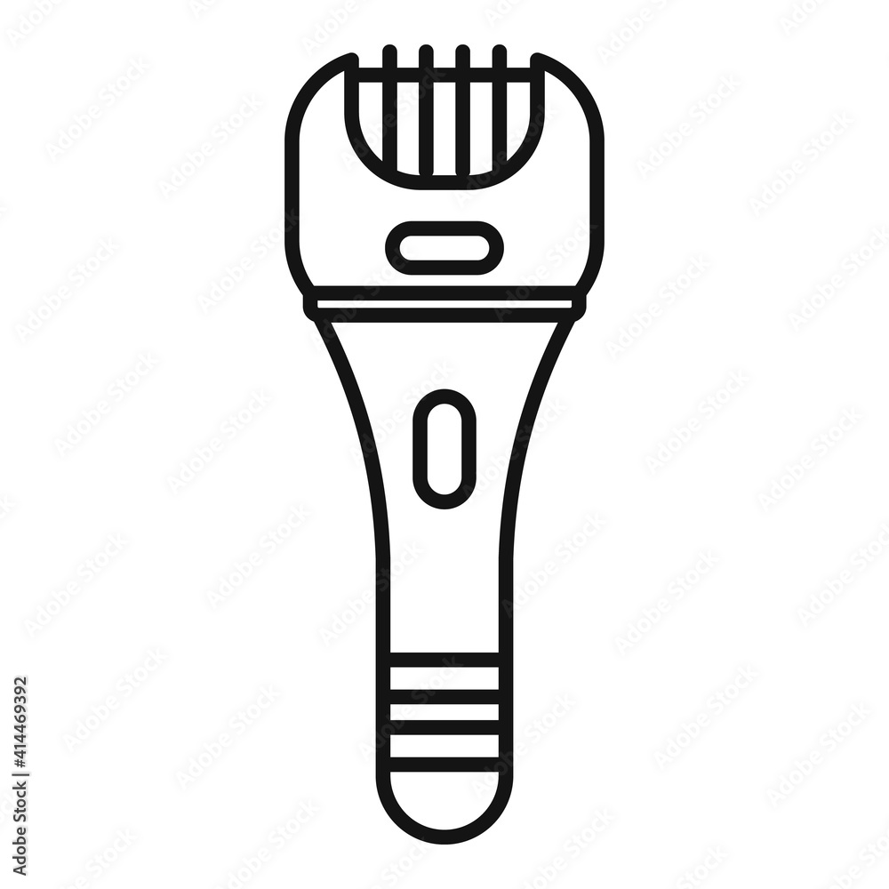 Hair removal shaver icon. Outline hair removal shaver vector icon for web design isolated on white background Hair removal shaver icon. Outline hair removal shaver vector icon for web design isolated on white background